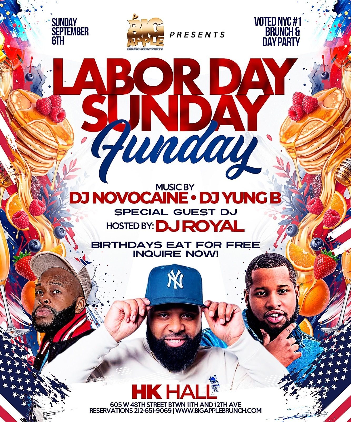 Labor Day Sunday Funday at The Big Apple Brunch at HK Hall