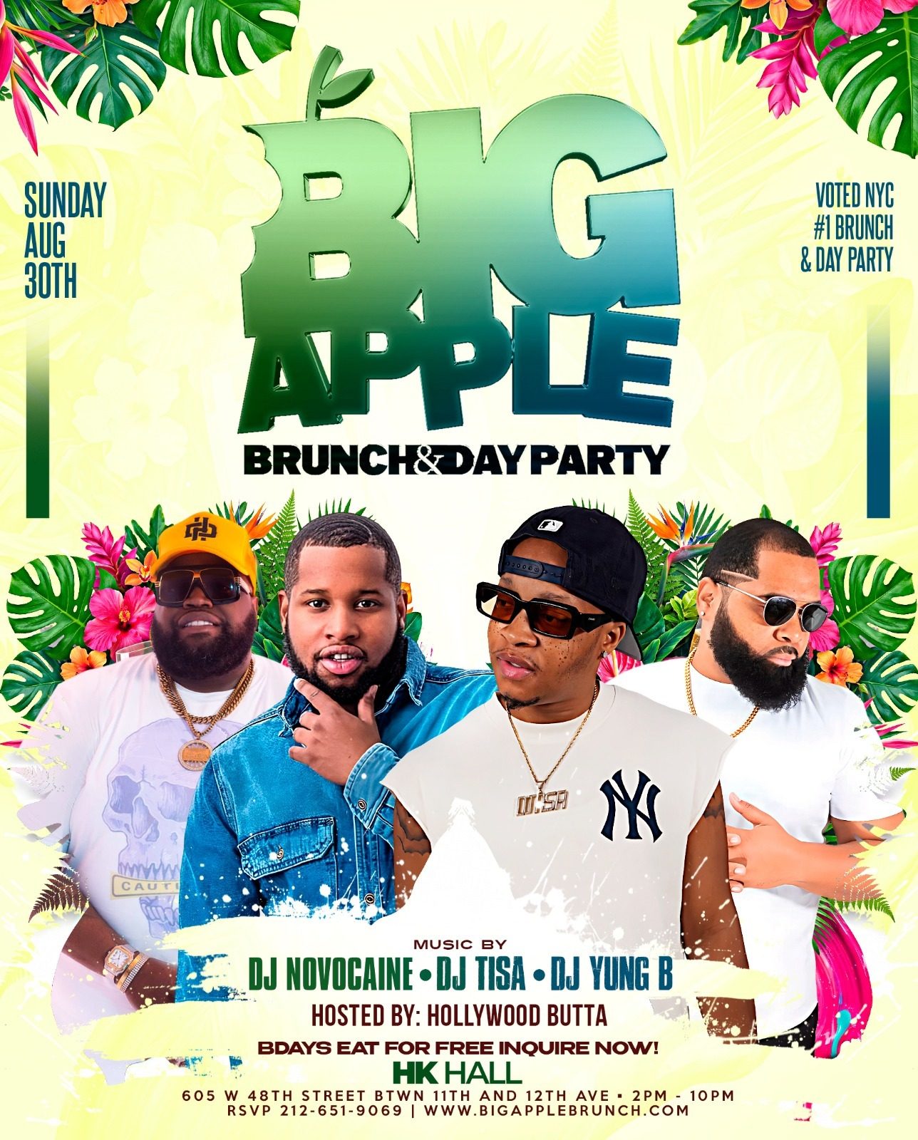 Rise & Dine at The Big Apple Brunch — HK Hall event flyer